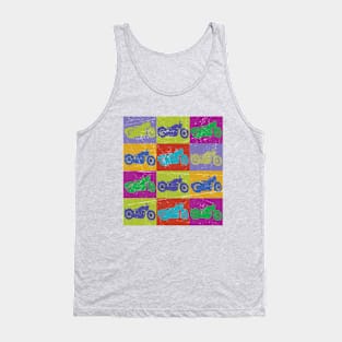 Vintage coloured silhuette Motorcycles Tank Top